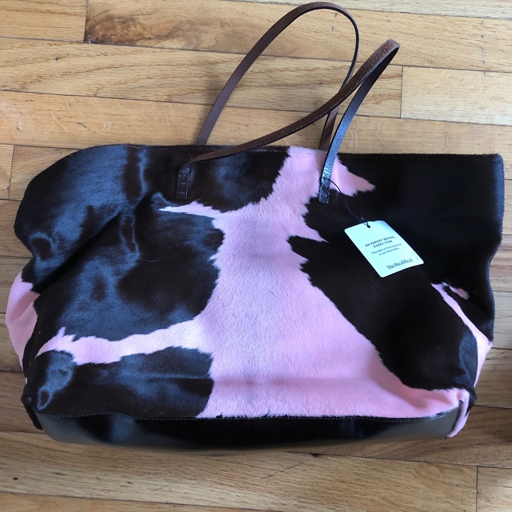 *AUTHENTIC* Fendi Pink/Brown ponyskin tote